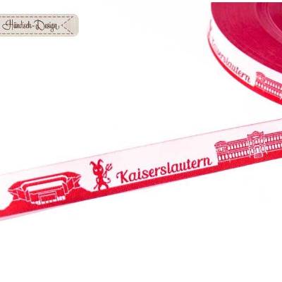 5m Kaiserslautern Skyline Webband rot/weiß