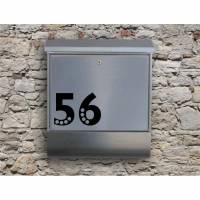 Hausnummer 03  - Briefkastentattoo in Wunschfarbe - Adressaufkleber individualisierbar und selbstklebend Bild 1