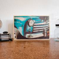 Holzbild - Kuba Oldtimer Chevy 20x30 cm, Wanddeko Shabby Style vintage retro modern printed in Germany Bild 3