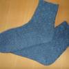 Wollsocken, Socken Gr. 38/39,  Wollsocken in blau - gestrickt Bild 3