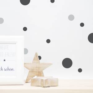 Wandtattoo Wandsticker "Dots" bunte Punkte 2, 3 & 5 cm, auch als Möbeltattoo verwendbar