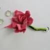 Schlüsselanhänger mit gefilzter rosa Blume Bild 2