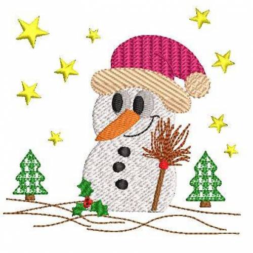 Stickdatei Schneemann 10x10cm