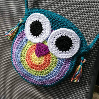 Anleitung  - gehäkelte Kindertasche "Eule" 