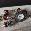 Armbanduhr, Uhr, Damenuhr, Modulperlen, Perlenuhr, Betteluhr,Wiesn Bild 5