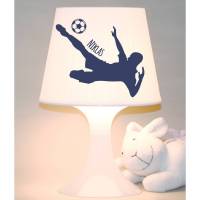 Kinderlampe, Tischlampe "Fußballer mit Namen" Schlummerlampe personalisierbar mit Namen Bild 1