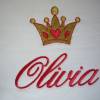 Namenskissen-Kuschelkissen Olivia mit Krone Bild 2