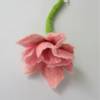 Schlüsselanhänger mit gefilzter rosa Blume Bild 2