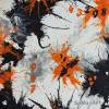 Fantasievolles Acrylbild, mit Farbklecksen in Schwarz und Orange auf Leinwand. abstrakt, modern, Wandbild, Kunst Bild 5