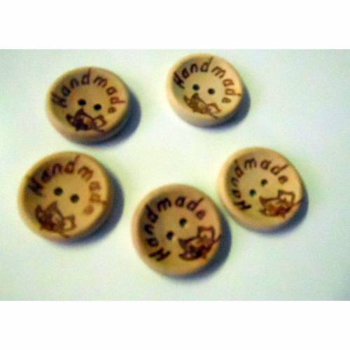 Holzknopf Handmade Schmetterling 25 mm