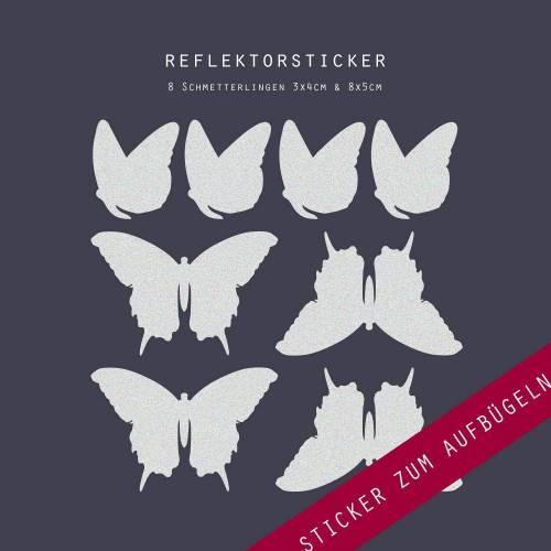 Bügelbild Applikation Reflektor "Schmetterling", Applikation, Aufbügler, für Textilien, iron on transfer sticker