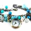 Armbanduhr, Damenuhr, Bettelarmband, Armband, opulent, auffallend, bronzefarben, Vintage-Stil,UB2 Bild 4