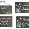 personalisiertes Hochzeitsgeschenk Türschild aus Schiefer, Schieferschild Familie, Haustürschild, Schiefertürschild Bild 2