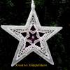 Handgeklöppelter Stern im LED Leuchtrahmen Dekoration Weihnachten Leuchtstern Weihnachstsdeko Bild 2