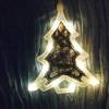 Handgeklöppelter Tannenbaum im LED Leuchtrahmen Weihnachtsbaum Weihnachstsdeko Bild 3