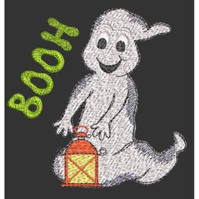 *  Ferdinand der Geist mit Laterne  *   Stickdatei / Füllstich