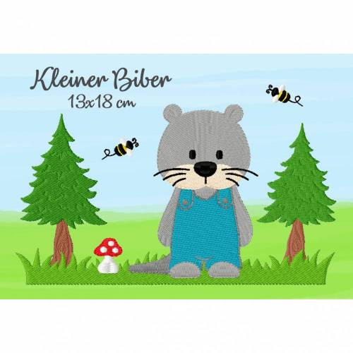 Stickdatei Biber 13x18 cm