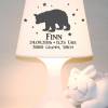 Kinderlampe  Schlummerlampe "Bär mit Namen" personalisierbare Tischleuchte mit Geburtsdaten Bild 8