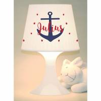 Kinderlampe Schlummerlampe "Ahoi" Anker +Name, personalisierbare Tischleuchte Bild 1