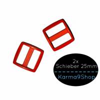 2 Schieber / Stopper 25mm rot #33 Bild 1