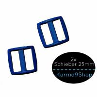 2 Schieber / Stopper 25mm blau #37 Bild 1