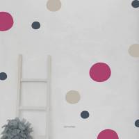 Wandsticker "big dots" unregelmäßige Punkte 7-14 cm, irregular dots, 74 Stück Bild 1