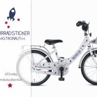 Fahrradsticker, Aufkleber "Astronaut" mit Namen personalsierbar, 253-teilig wasserfest Bild 1