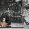 Fenstersticker "Weihnachtskranz" Frohe Weihnachten mit Schneeflocken Bild 2