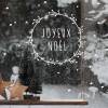 Fenstersticker "Weihnachtskranz" Frohe Weihnachten mit Schneeflocken Bild 3