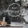Fenstersticker "Weihnachtskranz" Frohe Weihnachten mit Schneeflocken Bild 5