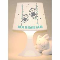 Kinderlampe, Tischlampe "Affen" mit Wunschname, personalisierbar Bild 1