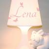Kinderlampe Schlummerlampe "Name mit Schmetterlingen"  Tischlampe personalisierbar Bild 2