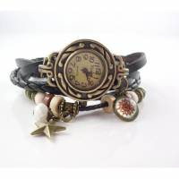 Armbanduhr,Lederuhr, Damenuhr, Uhr Bild 1