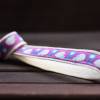 Schlüsselband Käfer violett 39 cm genäht aus Webband lila und Gurtband aus Baumwolle in beige Bild 4