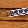 Schlüsselband Anker Ahoi dunkelblau 14 cm genäht aus Webband und Gurtband aus Baumwolle Bild 2
