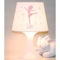 Kinderlampe Schlummerlampe "Ballerina mit Namen" Prinzessin, personalisierbare Tischleuchte mit Wunschnamen Bild 1