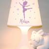 Kinderlampe Schlummerlampe "Ballerina mit Namen" Prinzessin, personalisierbare Tischleuchte mit Wunschnamen Bild 3