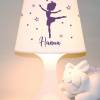 Kinderlampe Schlummerlampe "Ballerina mit Namen" Prinzessin, personalisierbare Tischleuchte mit Wunschnamen Bild 5