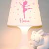 Kinderlampe Schlummerlampe "Ballerina mit Namen" Prinzessin, personalisierbare Tischleuchte mit Wunschnamen Bild 6