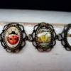 Armband im Vintage-Stil, bronzefarben, Cabochons, Bettelarmband,  Schmetterling, 4 Bild 6
