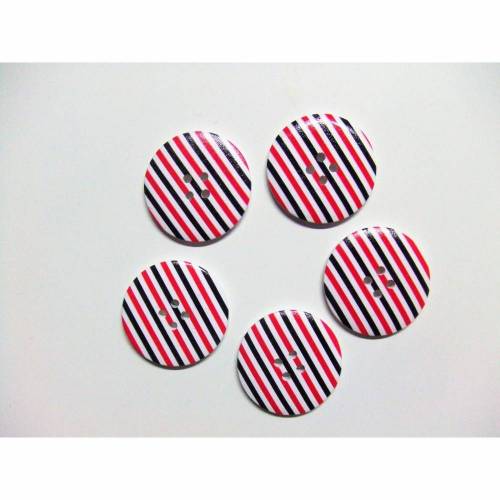 Holzknopf Streifen 40 mm