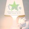 Kinderlampe, Tischlampe "Stern mit Geburtsdaten" Name und Geburtsdaten personalisierbar Bild 5