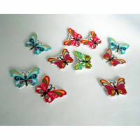 Holzknopf Motiv Schmetterling 20 mm Bild 1