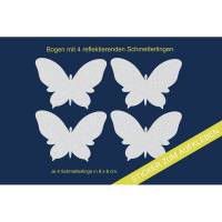 Reflektor Aufkleber "Schmetterlinge"  butterfly, Sticker reflektierend, wasserfest Bild 1