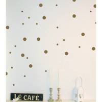 Wandtattoo Wandsticker Punkte "Dots" 200 Stück, Polka Dots, Set mit 2 Größen 4 & 2 cm Bild 1