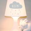 Kinderlampe, Tischlampe "Kleines Wölkchen" Wolke, Herzen, clouds, mit Name, Schlummerlampe Bild 2