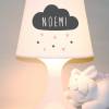 Kinderlampe, Tischlampe "Kleines Wölkchen" Wolke, Herzen, clouds, mit Name, Schlummerlampe Bild 3