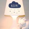 Kinderlampe, Tischlampe "Kleines Wölkchen" Wolke, Herzen, clouds, mit Name, Schlummerlampe Bild 5