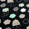 1,50m Reststück Jersey „Regenwetter“ Wolken und Regenschirme Bild 2