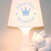Kinderlampe, Schlummerlampe "Krone mit Namen" Kleiner Prinz, Tischleuchte Bild 6